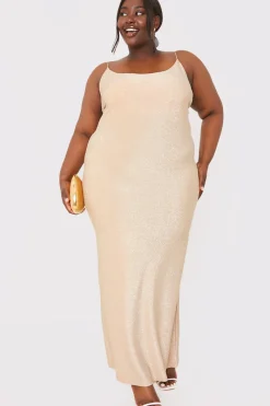 Strappy Lurex Cami Maxi Dress|In the Style Discount
