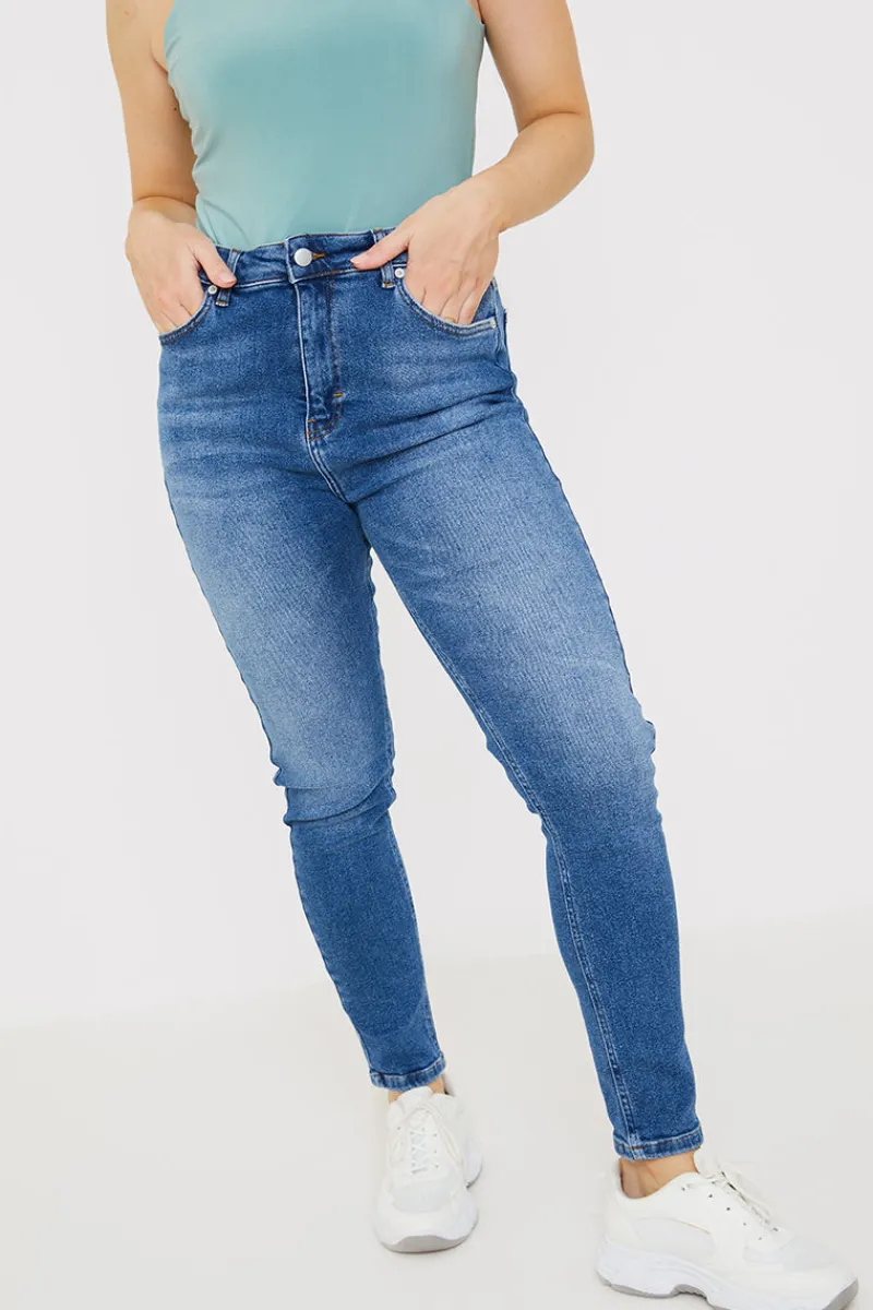 Stretch High Waist Skinny Jeans|In The Style Discount