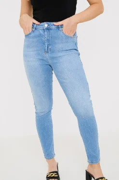 Stretch High Waist Skinny Jeans|In The Style Discount