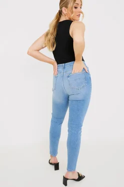 Stretch High Waist Skinny Jeans|In The Style Discount