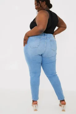 Stretch High Waist Skinny Jeans|In The Style Discount