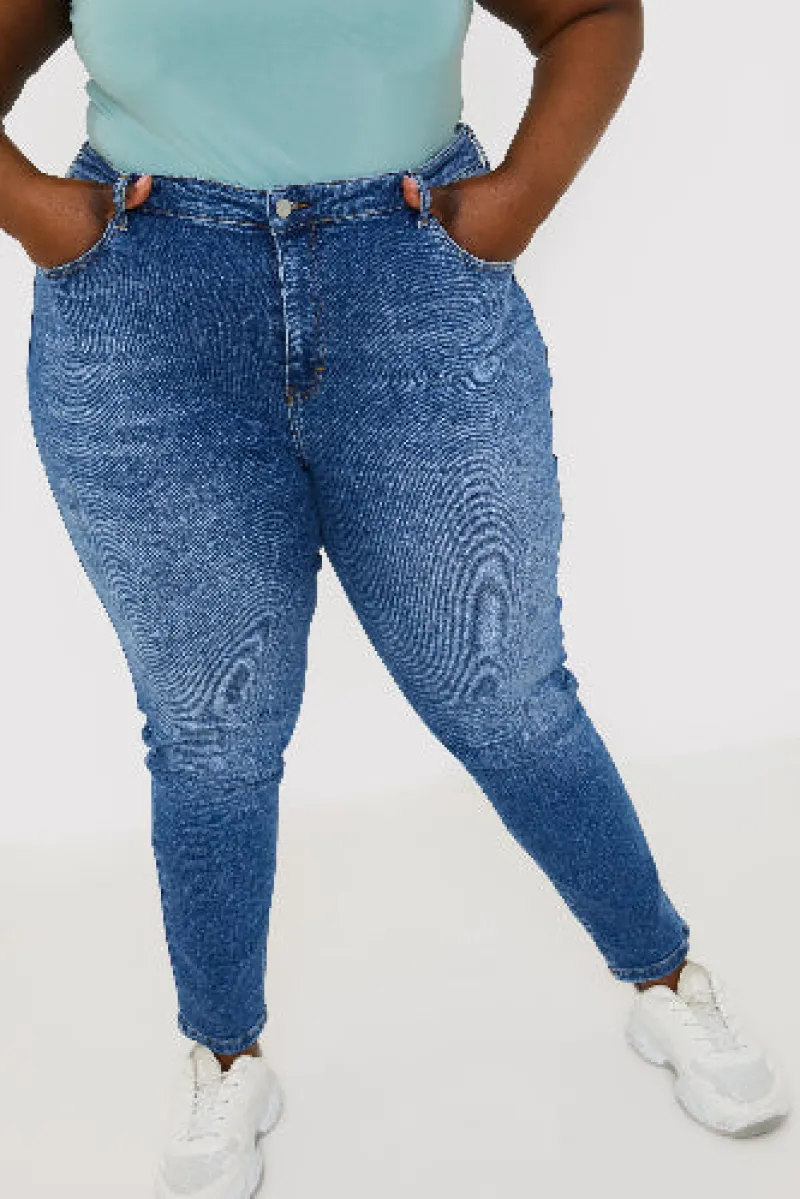 Stretch High Waist Skinny Jeans|In The Style Discount