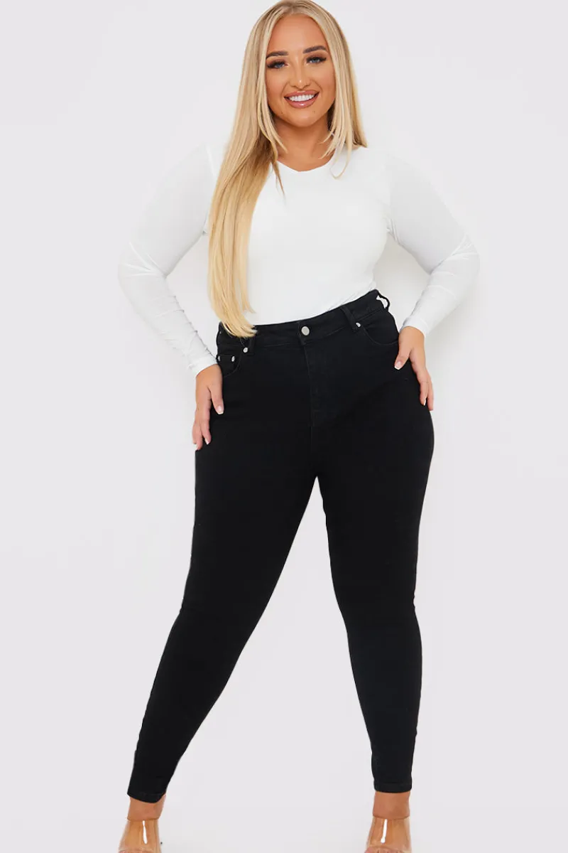 Stretch High Waisted Skinny Jeans|In The Style New