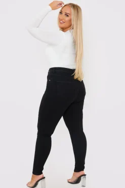 Stretch High Waisted Skinny Jeans|In The Style New