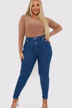 Stretch High Waisted Skinny Jeans|In The Style New