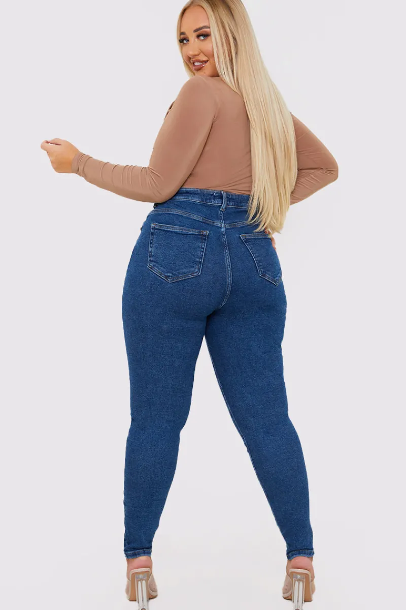 Stretch High Waisted Skinny Jeans|In The Style New