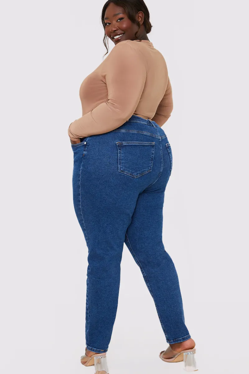 Stretch High Waisted Skinny Jeans|In The Style New