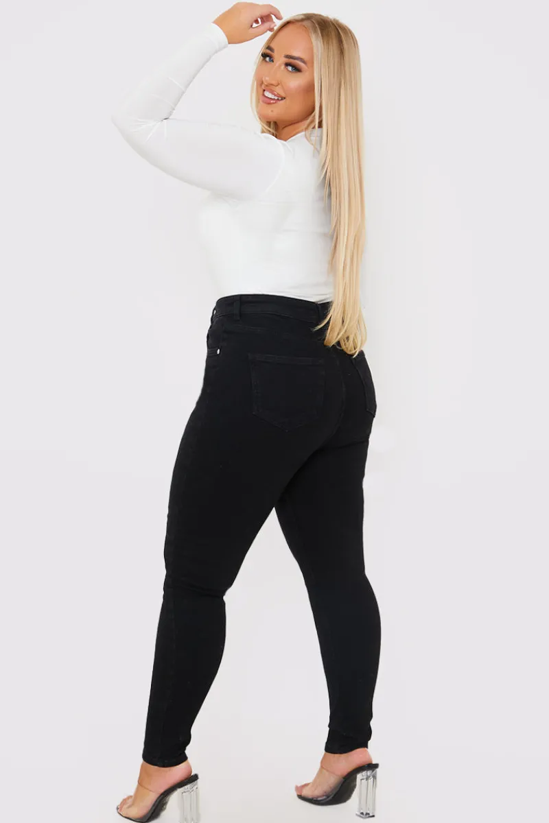 Stretch High Waisted Skinny Jeans|In The Style New