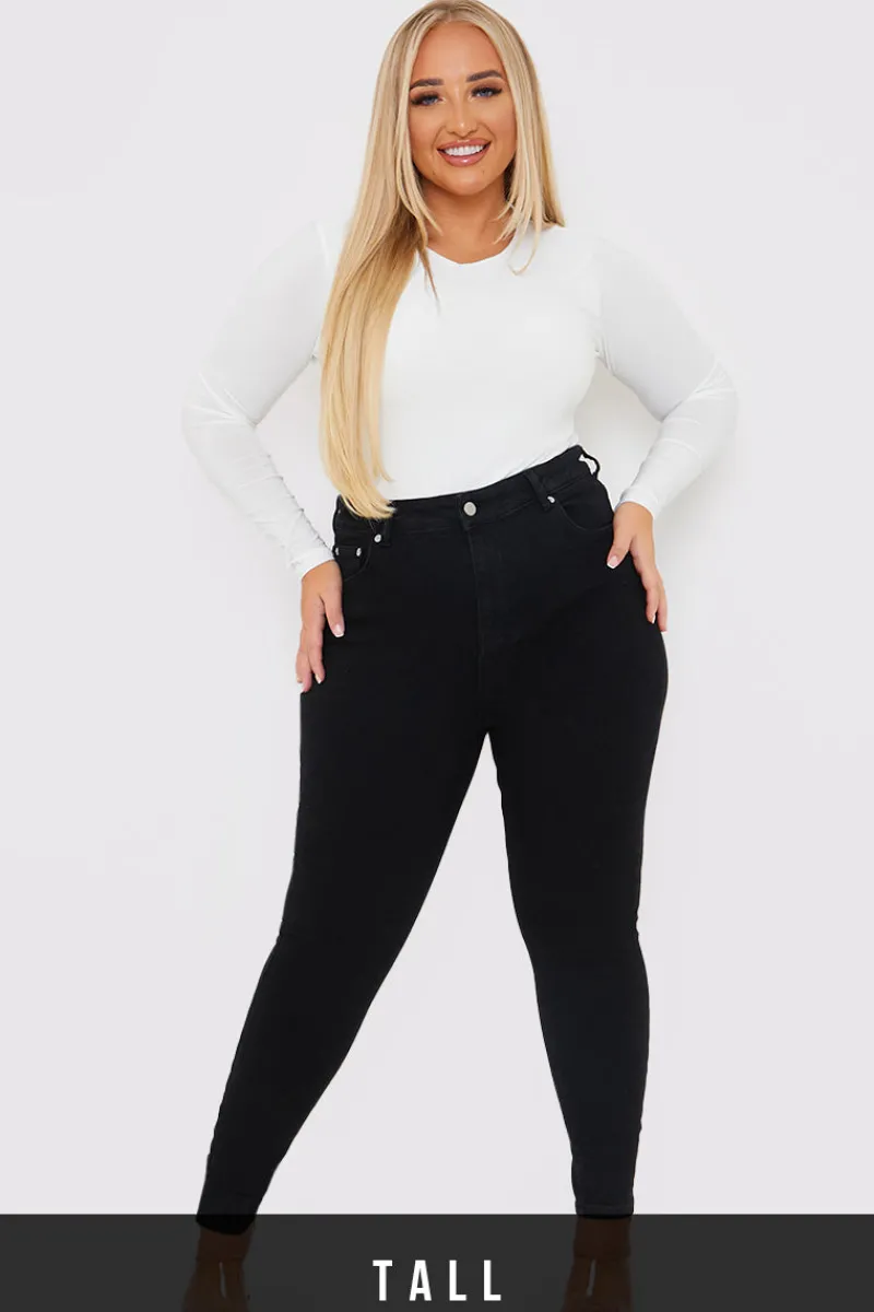 Stretch High Waisted Skinny Jeans|In The Style New
