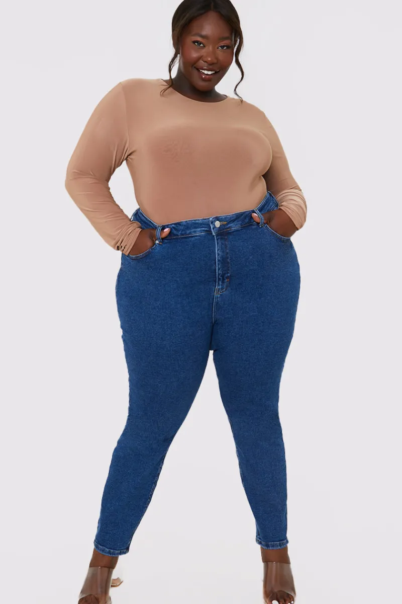 Stretch High Waisted Skinny Jeans|In The Style New