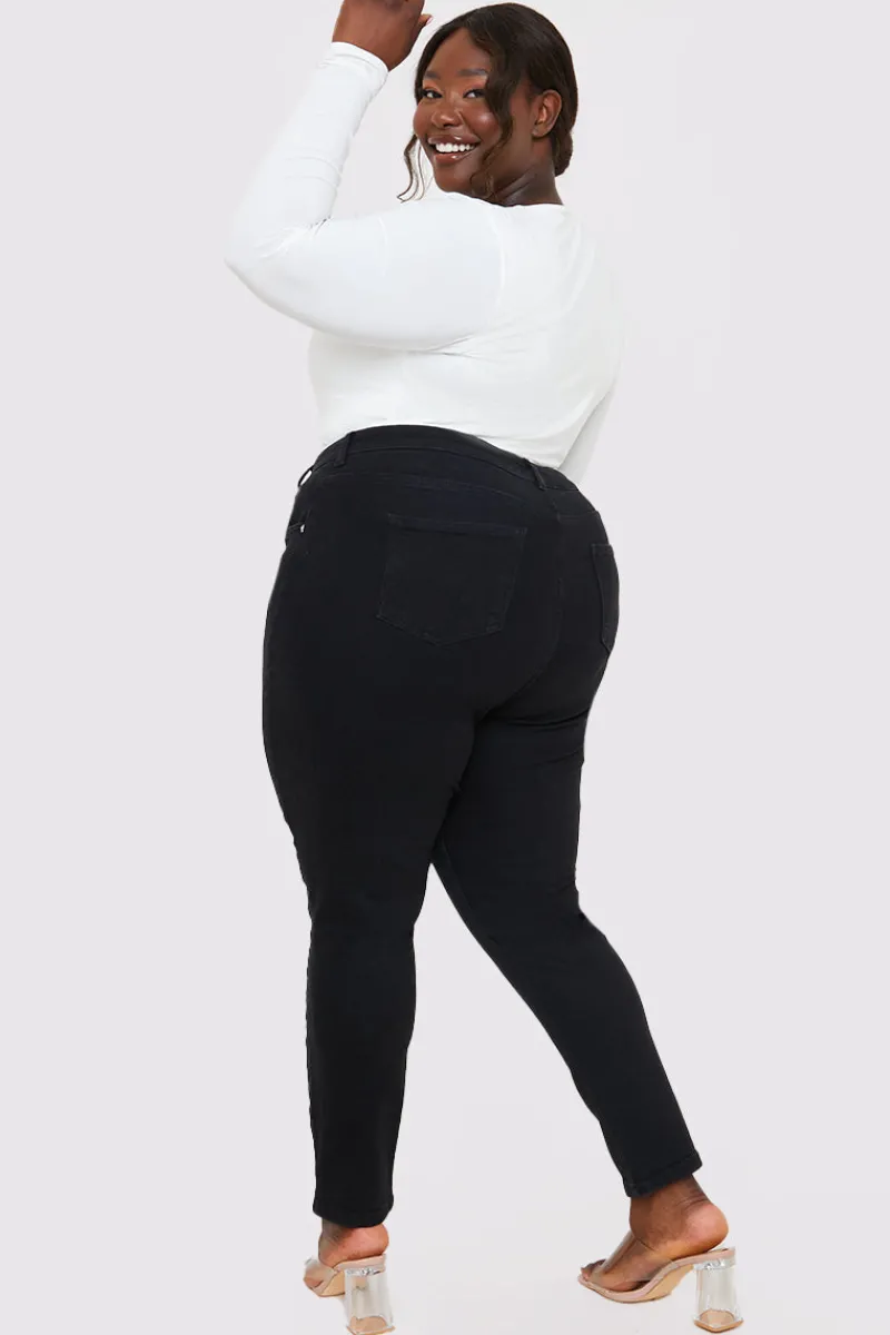 Stretch High Waisted Skinny Jeans|In The Style New