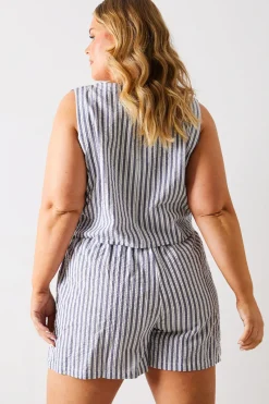 Stripe Elasticated Waist Shorts|In The Style Online