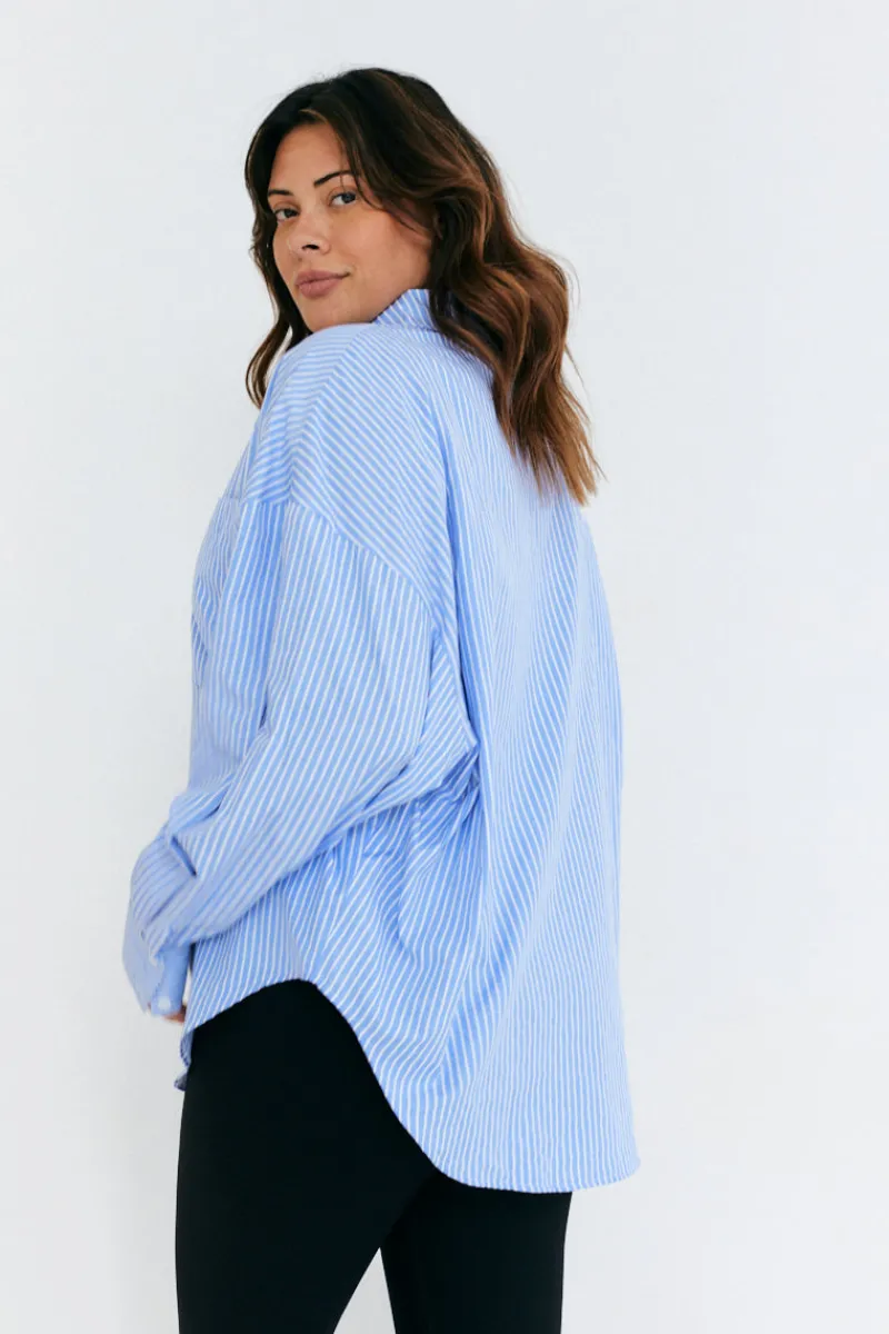 Stripe Oversized Poplin Shirt|In The Style Sale