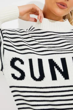 Stripe Sunday Knit Jumper|In the Style New