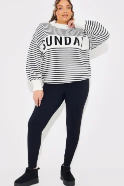 Stripe Sunday Knit Jumper|In the Style New