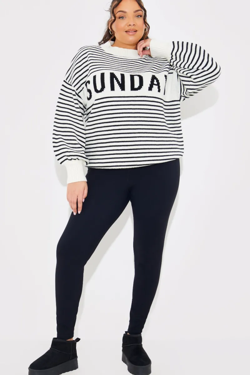 Stripe Sunday Knit Jumper|In the Style New