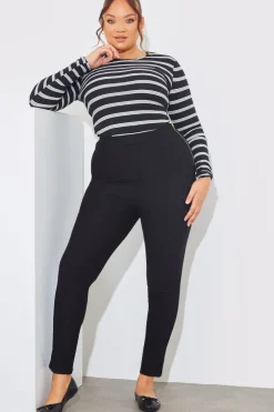 Striped Ribbed Long Sleeve Top|In the Style Sale