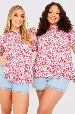 Sustainable Floral Peplum Top|In the Style Online