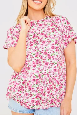 Sustainable Floral Peplum Top|In the Style Online