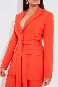 Tailored Belted Blazer|In The Style New