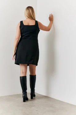 Tailored Button Through Mini Dress|In the Style Best