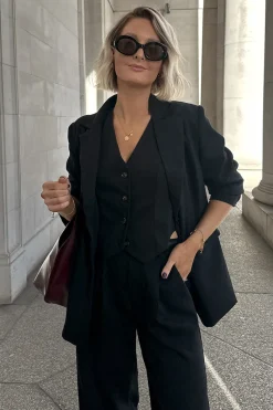 Tailored Button Through Waistcoat|In The Style Sale