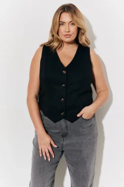 Tailored Button Through Waistcoat|In The Style Sale
