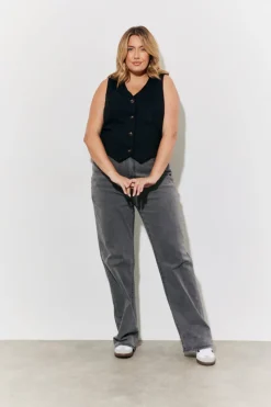 Tailored Button Through Waistcoat|In The Style Sale