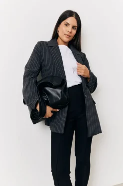 Tailored Pinstripe Co-Ord Blazer|In The Style