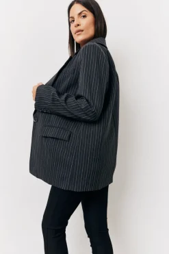 Tailored Pinstripe Co-Ord Blazer|In The Style