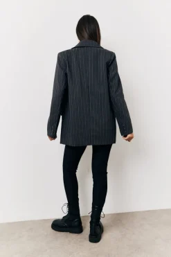 Tailored Pinstripe Co-Ord Blazer|In The Style