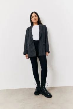 Tailored Pinstripe Co-Ord Blazer|In The Style
