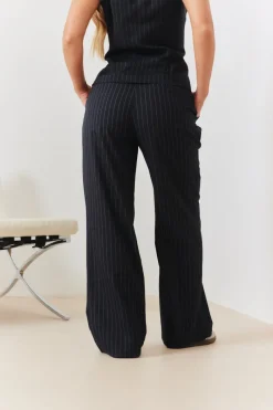 Tailored Pinstripe Wide Leg Co-ord Trouser|In the Style Best