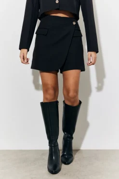 Tailored Wrap Mini Skort|In The Style New