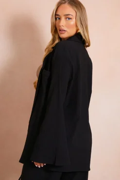Textured Beach Co-Ord Shirt|In the Style Clearance