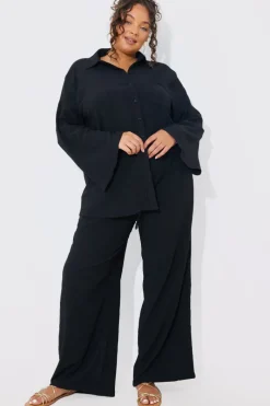 Textured Beach Co-Ord Shirt|In the Style Clearance