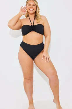 Textured Corsage Halter Neck Bikini Top|In the Style Best