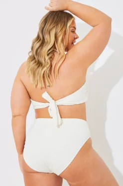 Textured Corsage Halterneck Bikini Top|In the Style Online