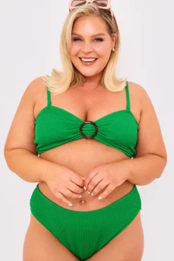 Textured Crinkle High Leg Bikini Bottoms|Billie Faiers Clearance