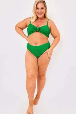 Textured Crinkle High Leg Bikini Bottoms|Billie Faiers Clearance