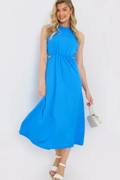 Textured Cut Out Midi Dress|In the Style