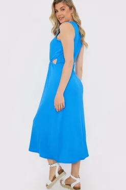 Textured Cut Out Midi Dress|In the Style