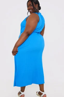 Textured Cut Out Midi Dress|In the Style