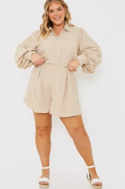 Textured Dobby Detail Co-Ord Shorts|In the Style Outlet