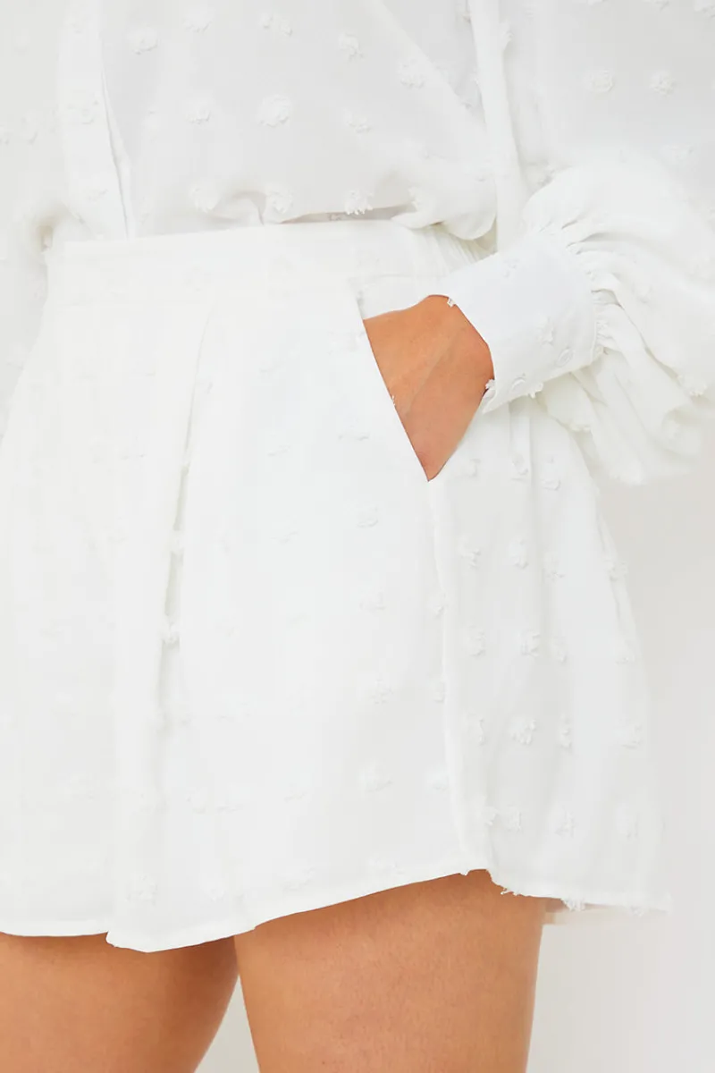 Textured Dobby Detail Co-ord Shorts|In the Style Online