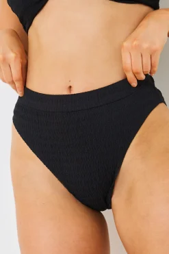 Textured High Waist Bikini Bottoms|In the Style Best