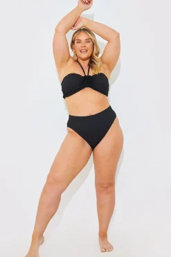 Textured High Waist Bikini Bottoms|In the Style Best