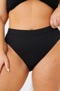 Textured High Waist Bikini Bottoms|In the Style Best