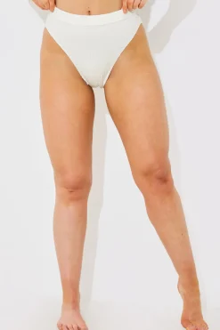 Textured High Waist Bikini Bottoms|In the Style Discount