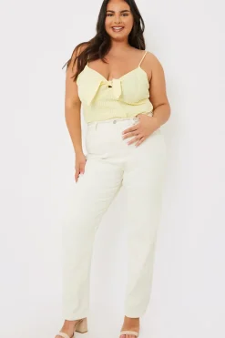Textured Knot Detail Strappy Bodysuit|In The Style